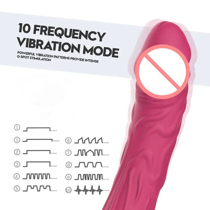 10 Speed Silicone Dildo Vibrator for Women